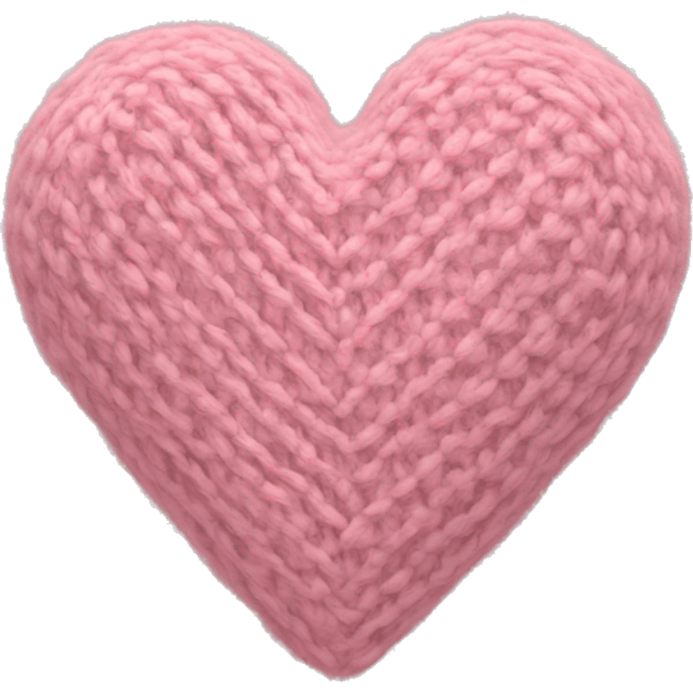 Light pink knit heart emoji