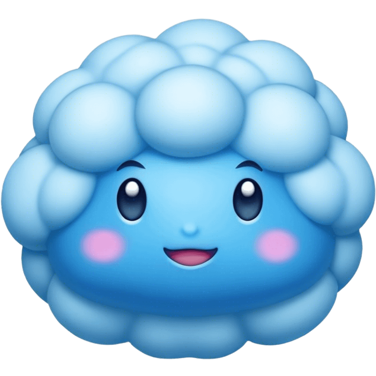 Une puff bleue emoji