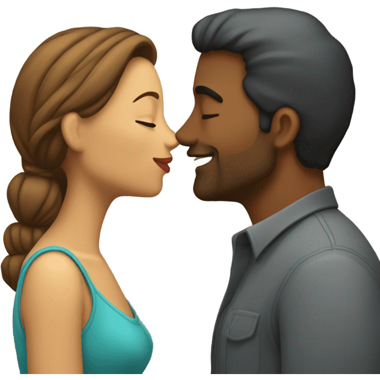 Beso hombre y mujer  emoji