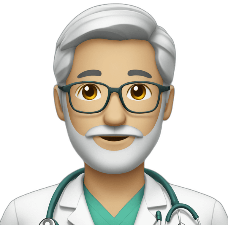 doctor with short beard emoji