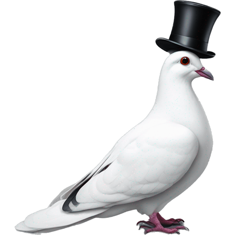  white pigeon a top hat emoji