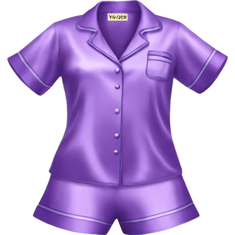 Purple silk pyjamas set emoji