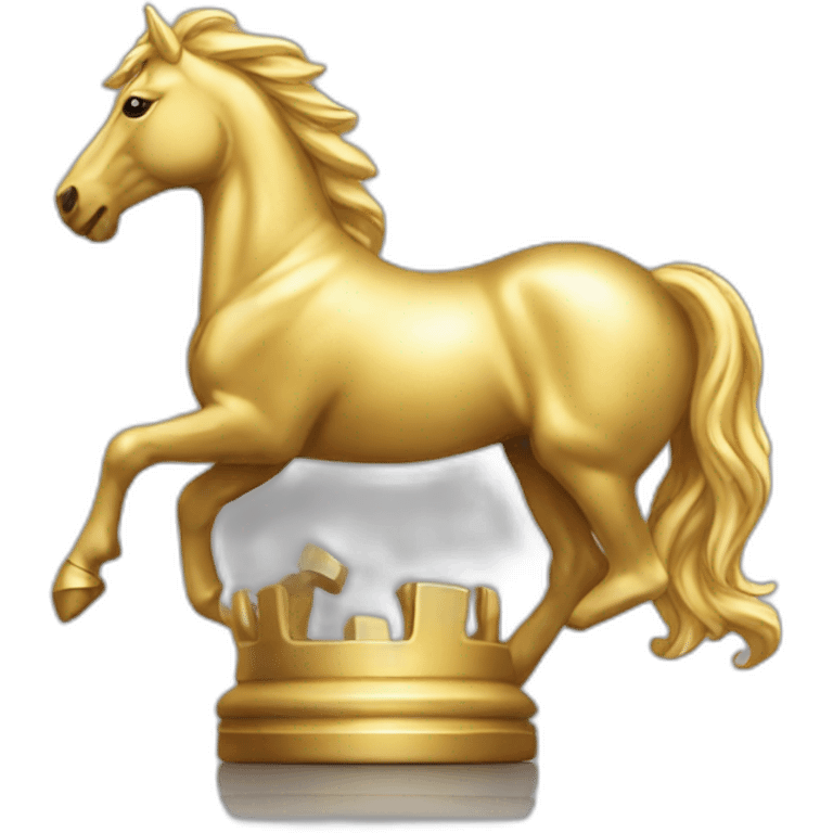 golden horse chess piece emoji