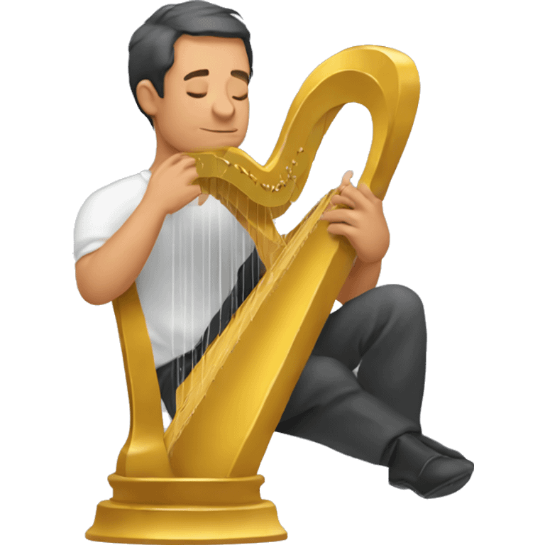 man laying harp  emoji