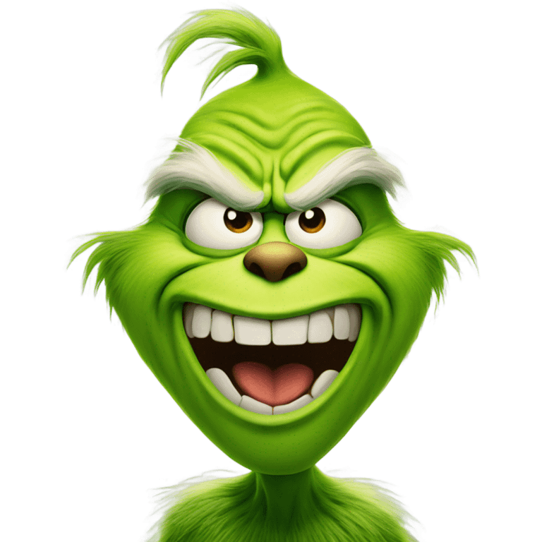 Grinch being mad and old  emoji