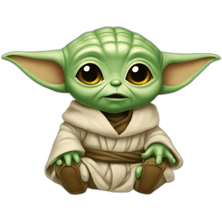 Bébé Yoda pleure emoji