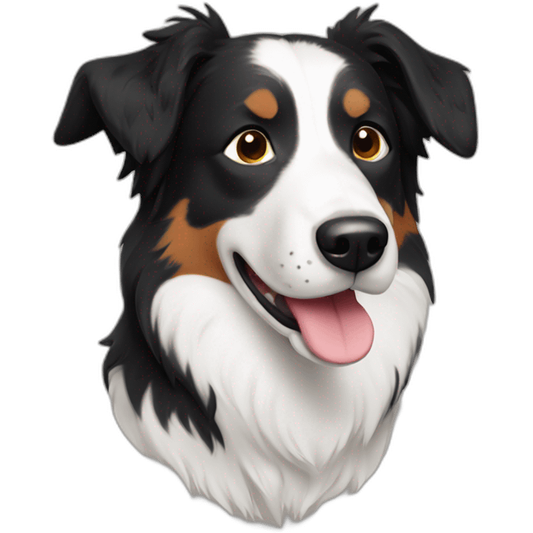 Border collie dog short hair emoji