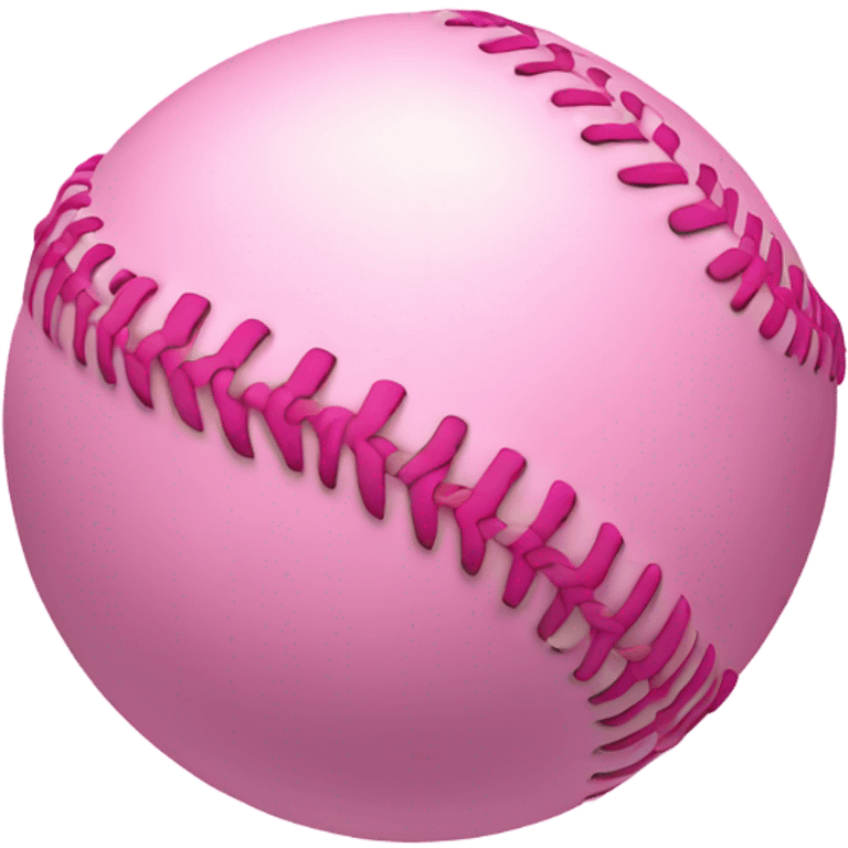 Pink baseball with sparkles  emoji