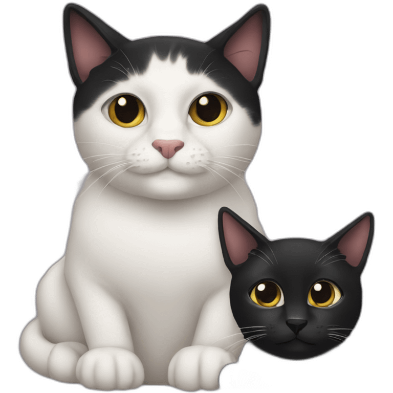 two black cats emoji