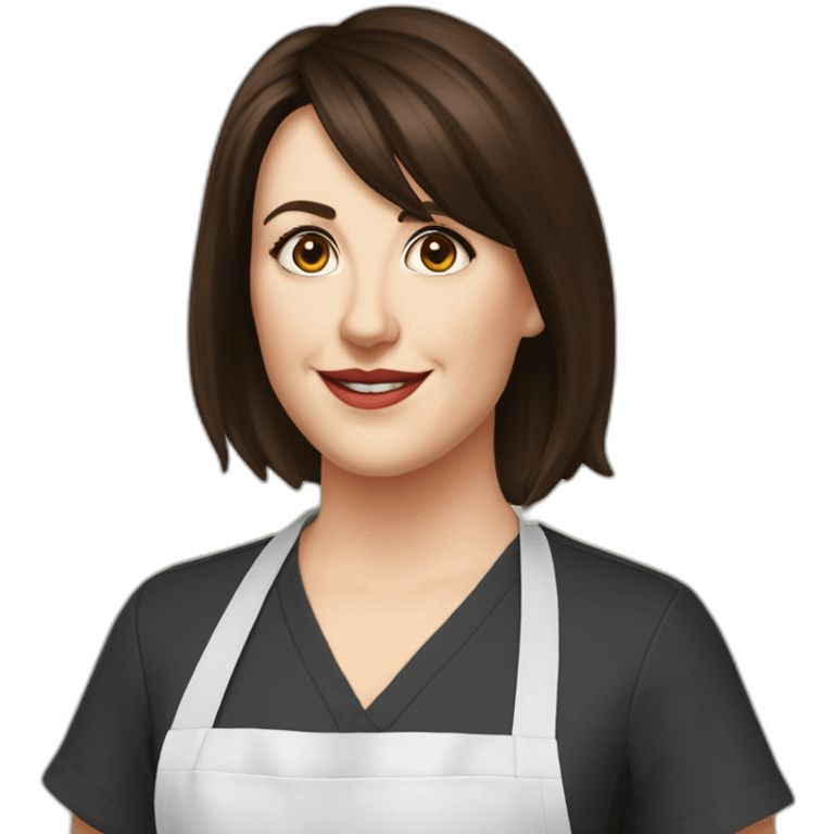 Melanie lynskey dietician apron emoji