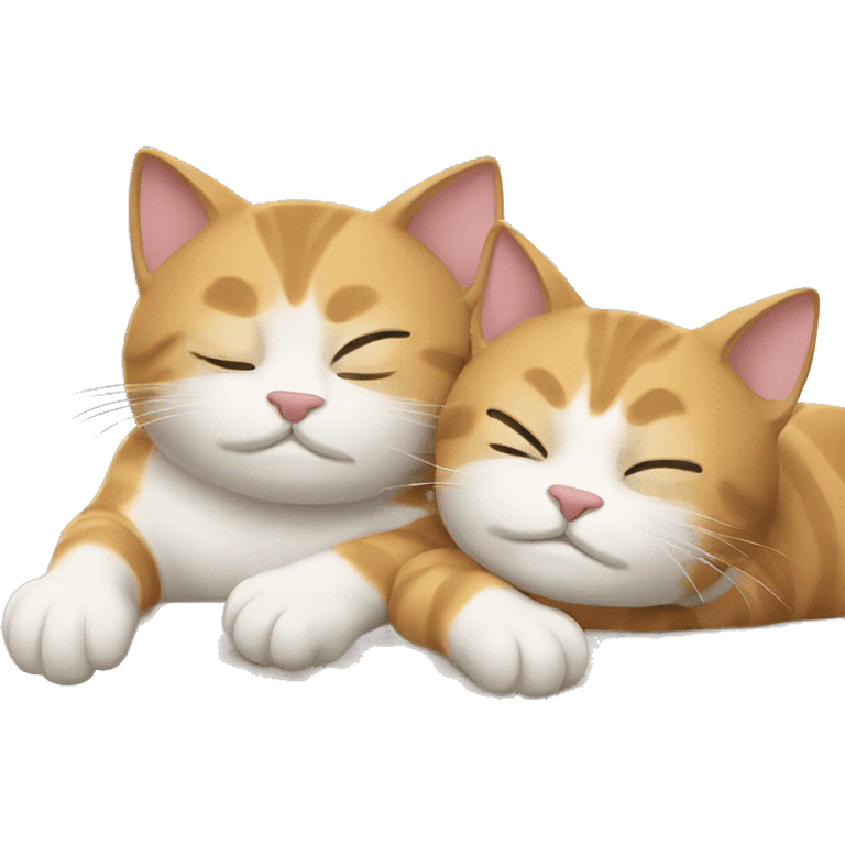 two tired cats  emoji