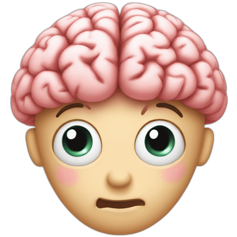 cute brain emoji