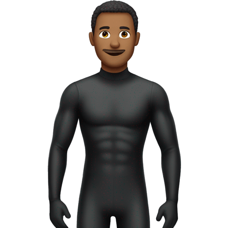 A male in a lycra catsuit emoji