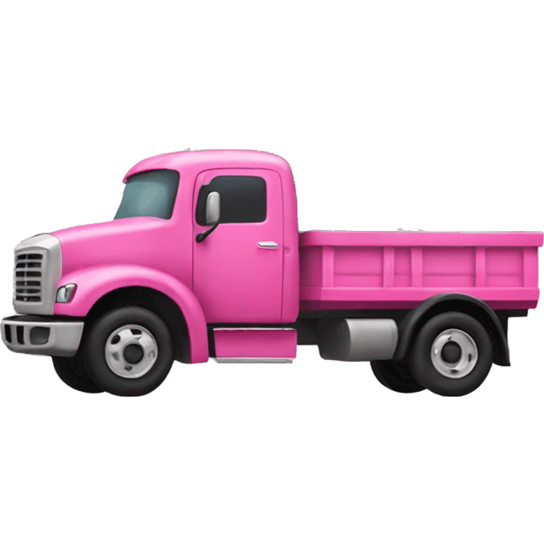 Pink truck carrying a Christmas tree  emoji