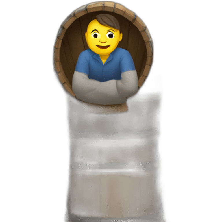 Person in a barrel emoji