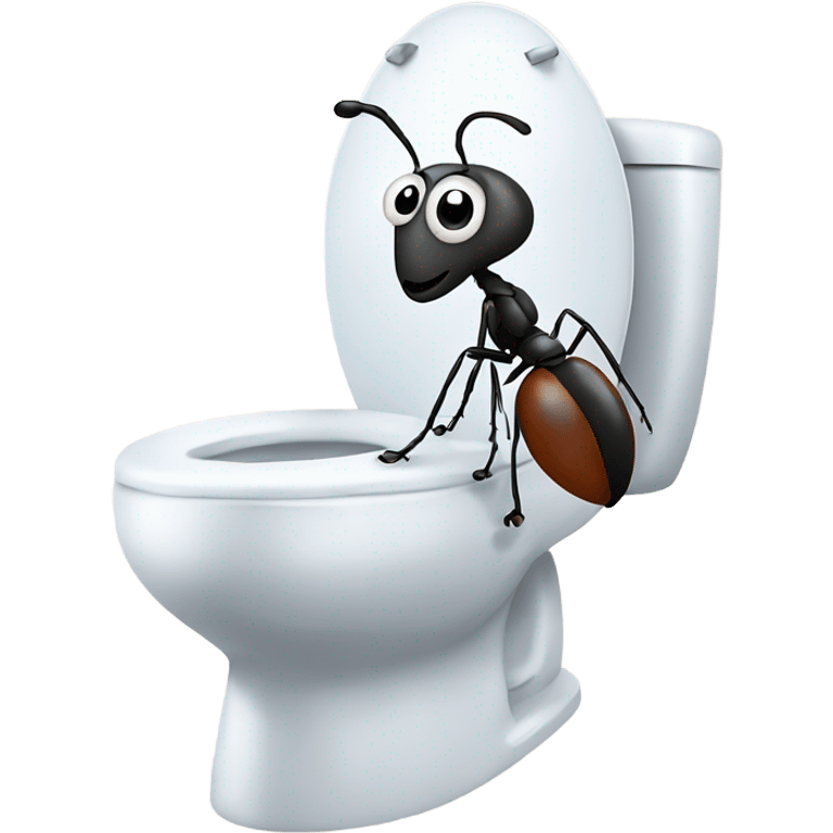 Ant on the toilet emoji