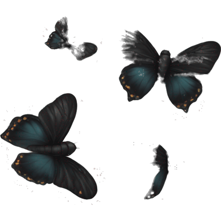 Black butterfly skul emoji