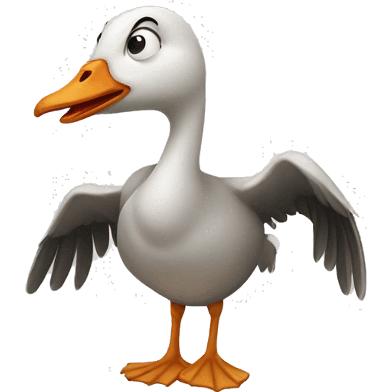 Mad goose  emoji