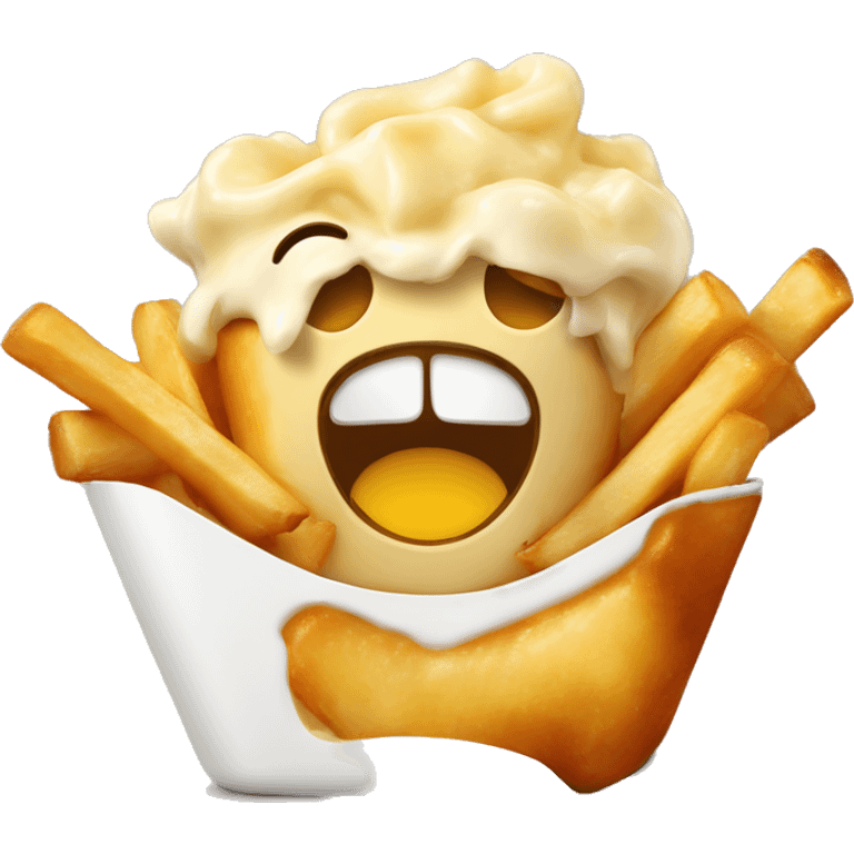 Poutine qui mange une poutine  emoji