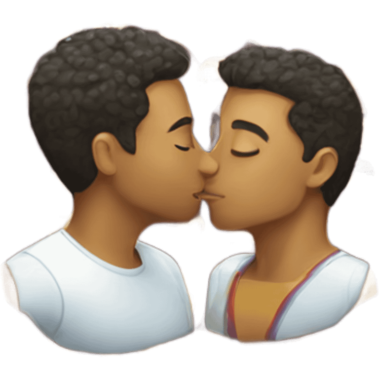 Gay kiss love emoji