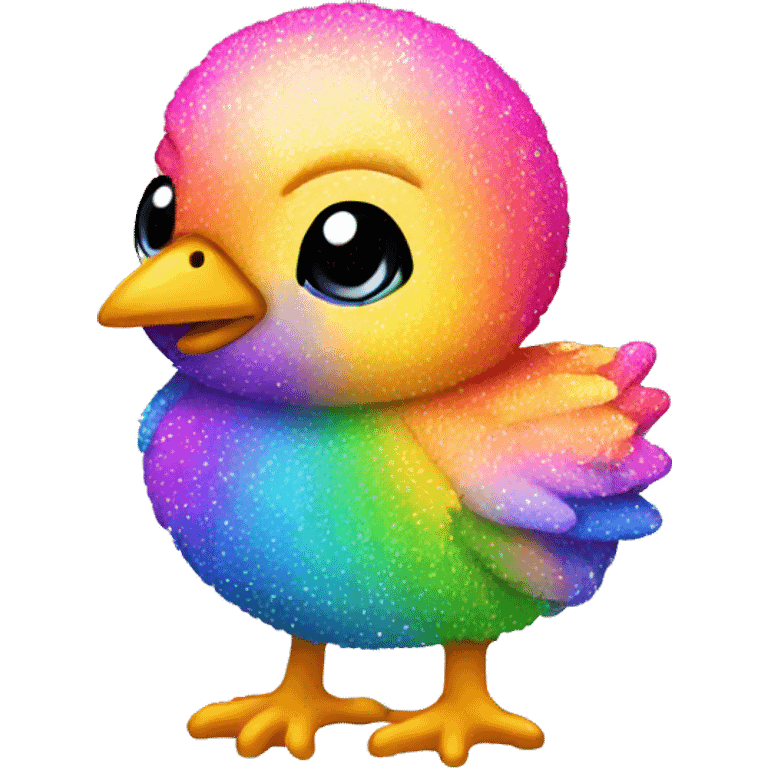 animal chick, rainbow, colorful, neon, glitter  emoji