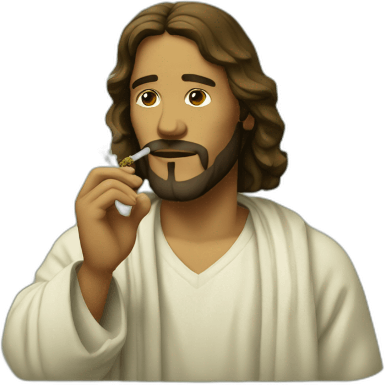 Jesús smoking weed emoji