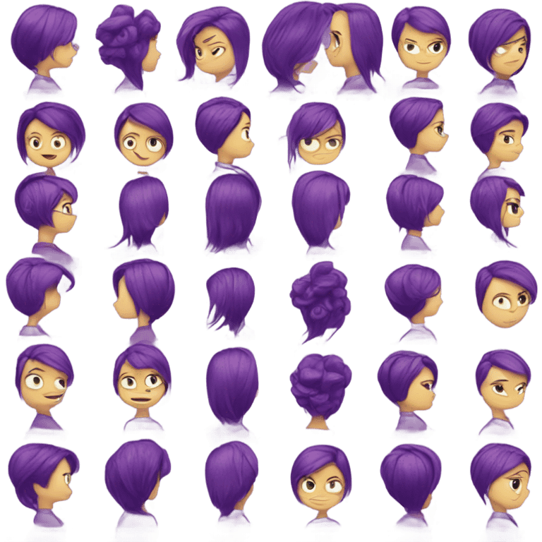 inside out purple hair emoji