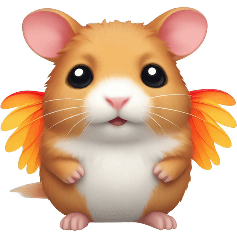 Red hamster with wings emoji