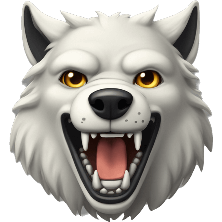 cerberus, cartoon, anthropomorphic wolf emoji