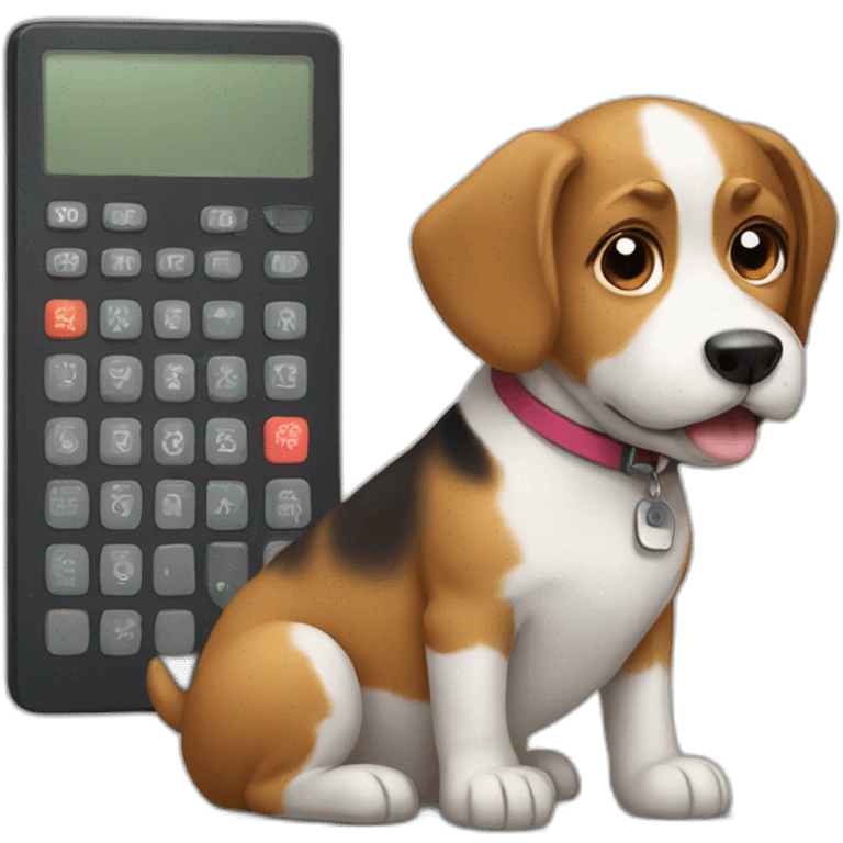 dog with calculator emoji