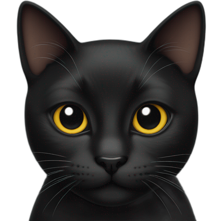 Black cat smirk face emoji