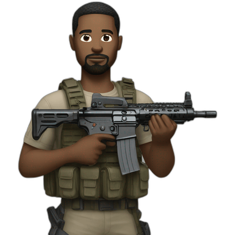 man with hk416 emoji