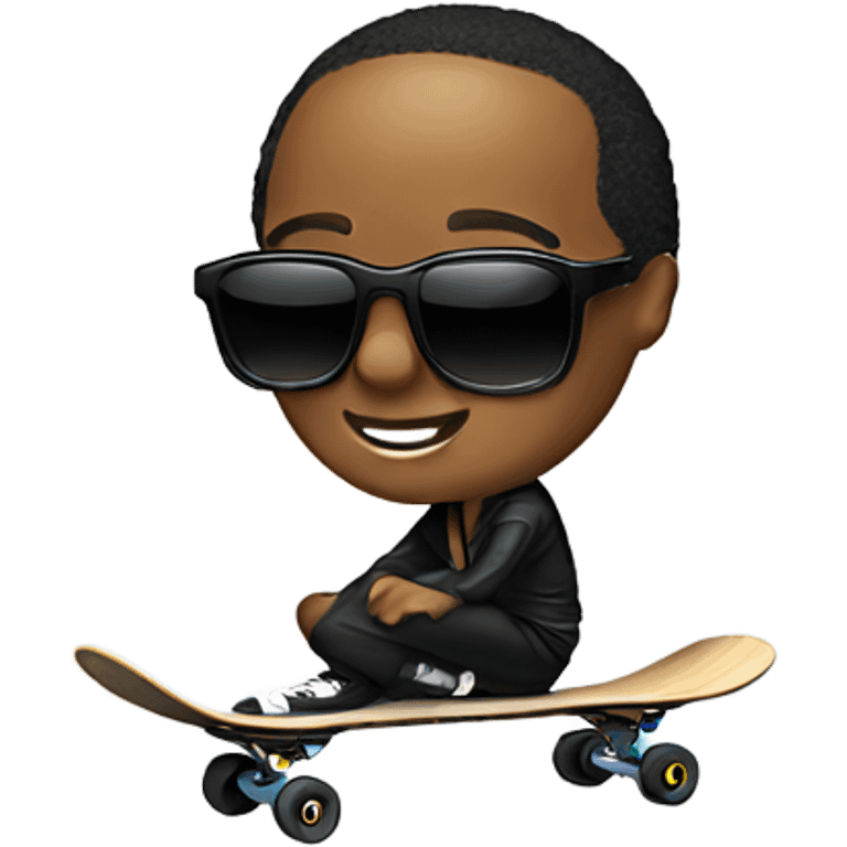 Stevie wonder on a skateboard emoji