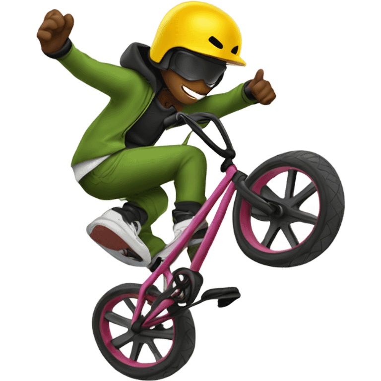 bmx bike rider in skate park emoji