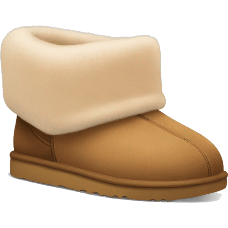 Cozy light brown UGG slippers emoji