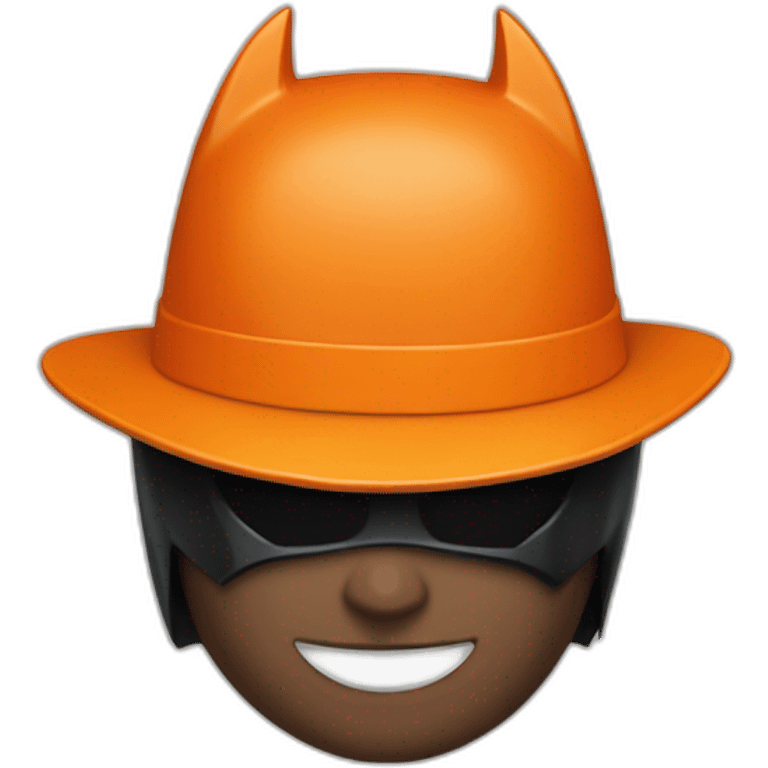 Batman avec une peruque orange emoji