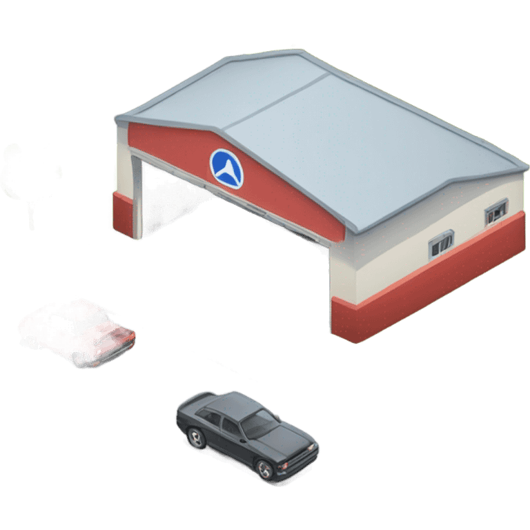 isometric car garage emoji