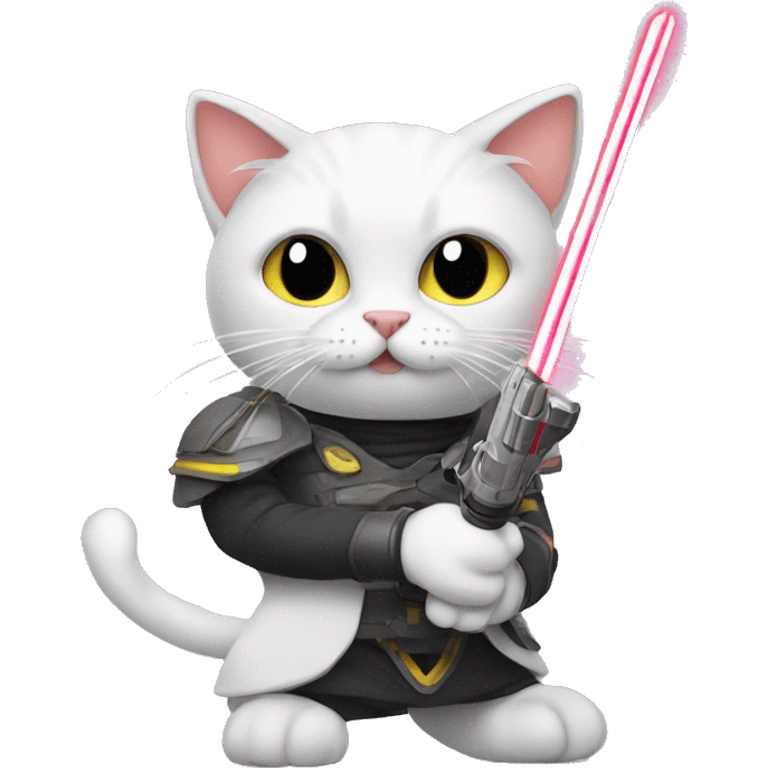 Cat with lasersword emoji