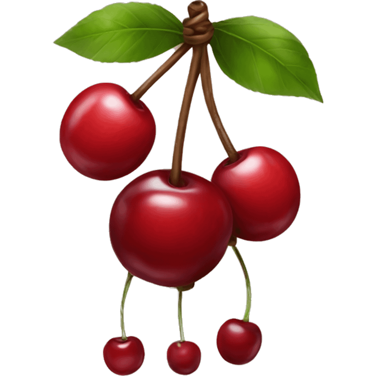 Cherries with bow emoji