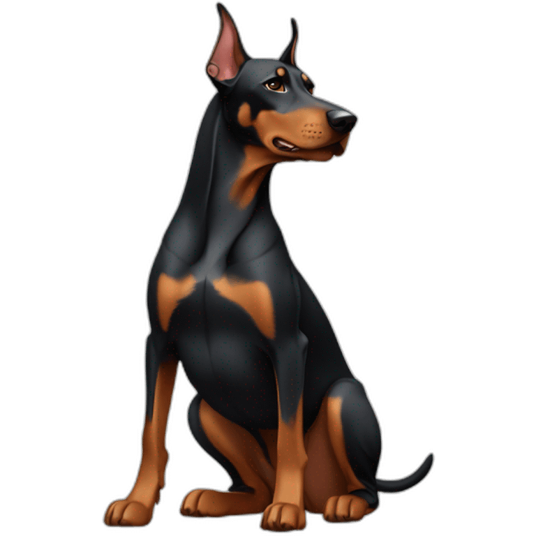 Doberman full body emoji