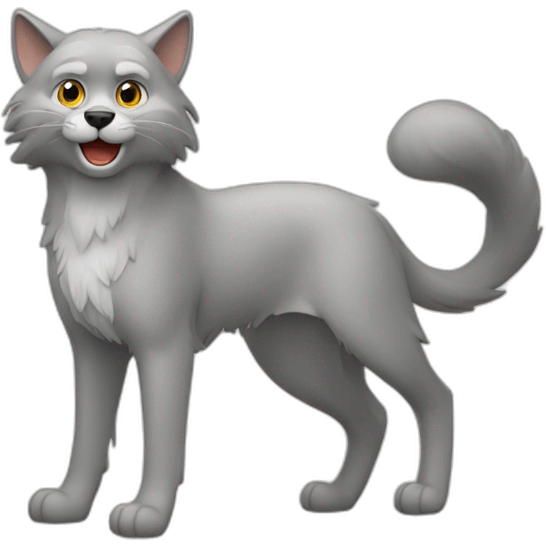 chat sur loup emoji