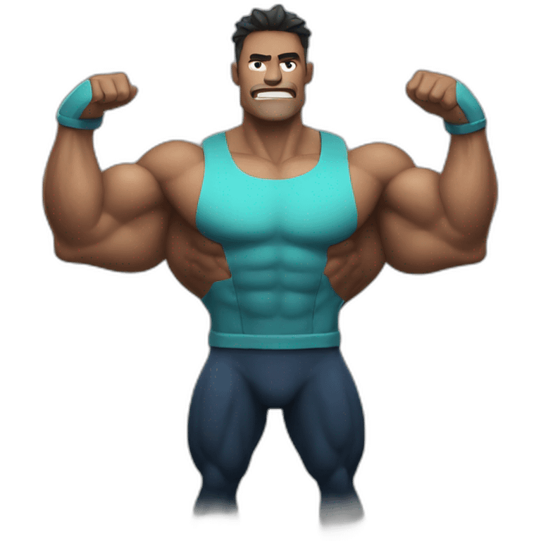 Super muscle man emoji