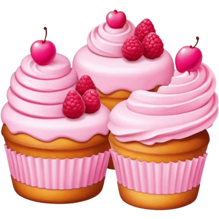 Pink cakes and pastries emoji