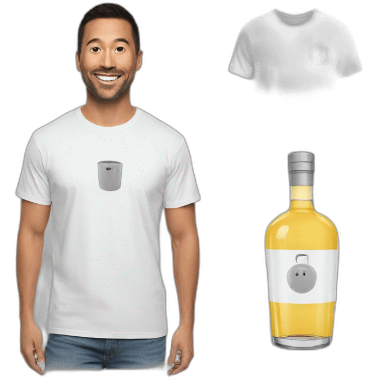 vodka on t-shirt emoji