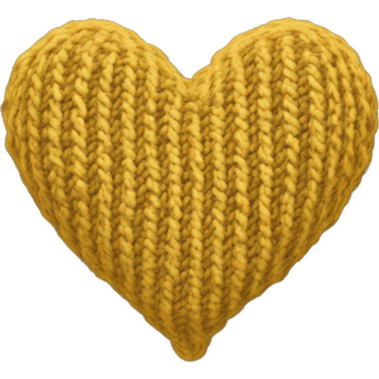 Knitted gold heart emoji