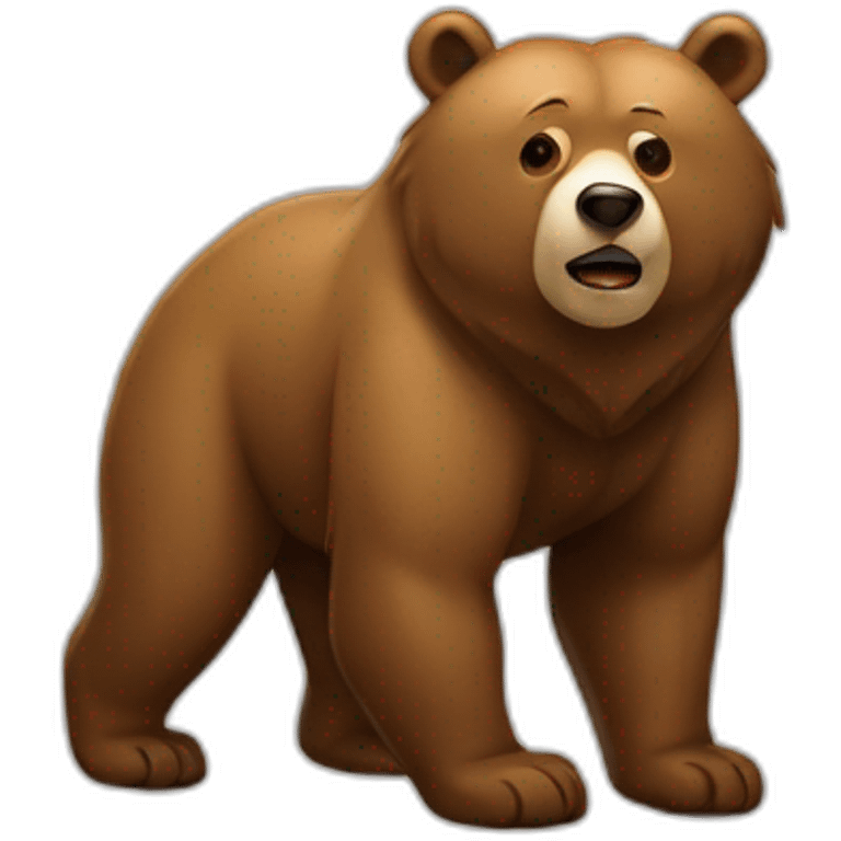 vladimir Poutin on a bear emoji