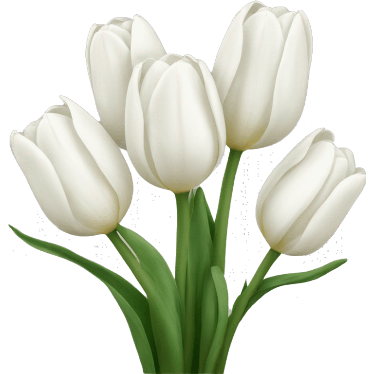 White tulips emoji