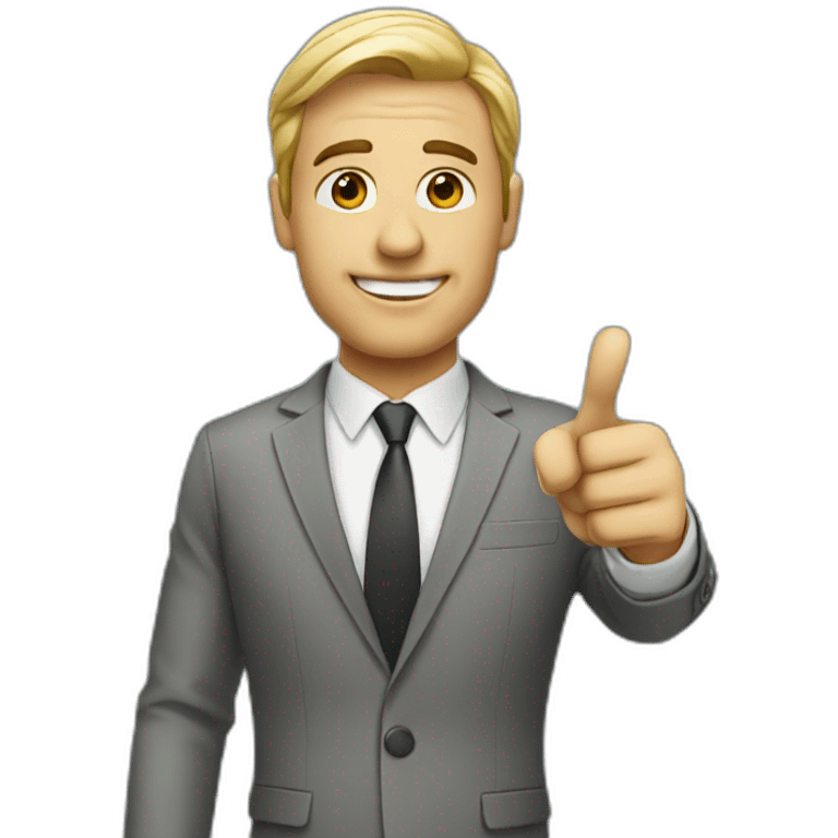 businessman pointing you emoji