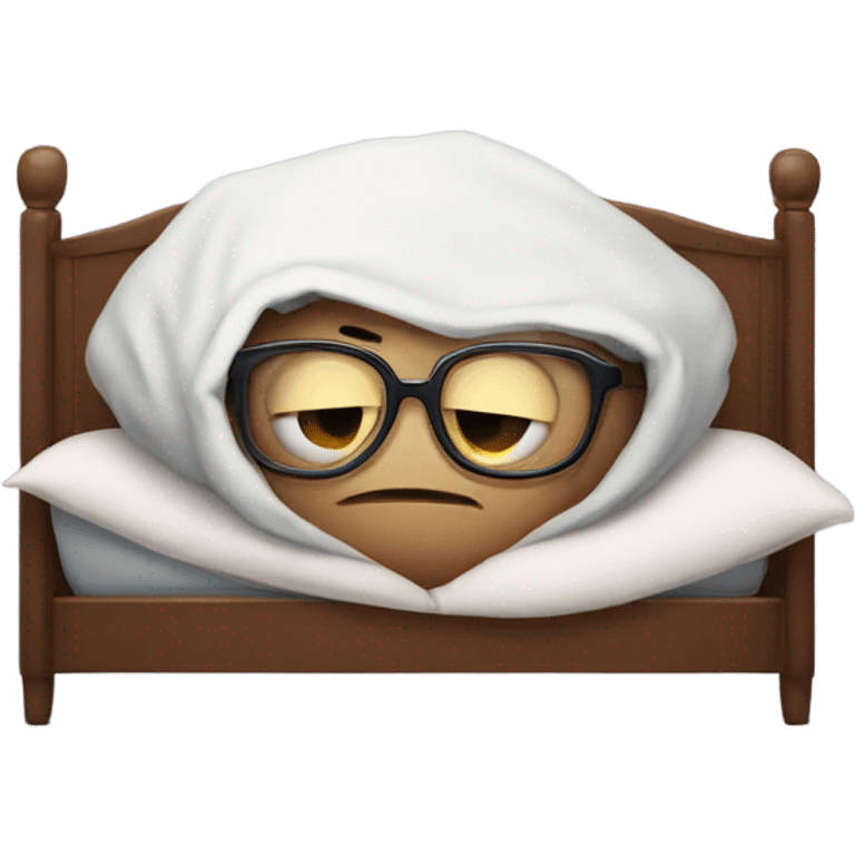 Spider laying in bed with ￼pajamas and reading glasses in bed emoji