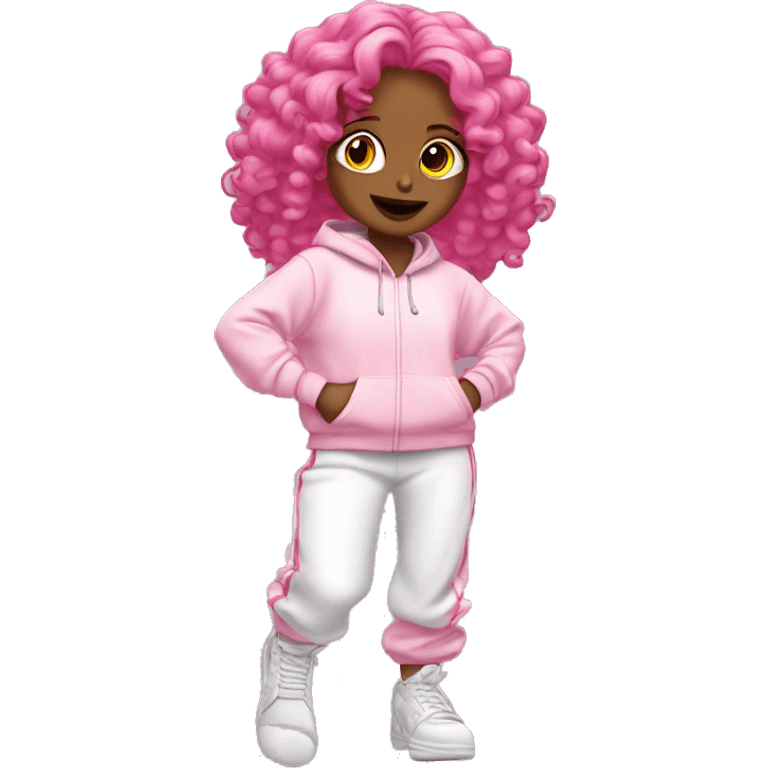 dancing-pink-haired-white-girl-pink-oversize-tracksuit emoji